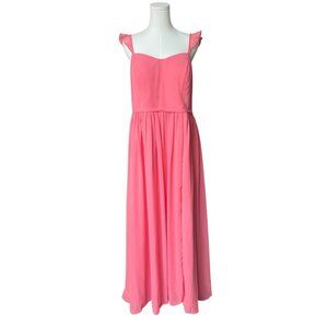 Azazie Pink Maxi Dress